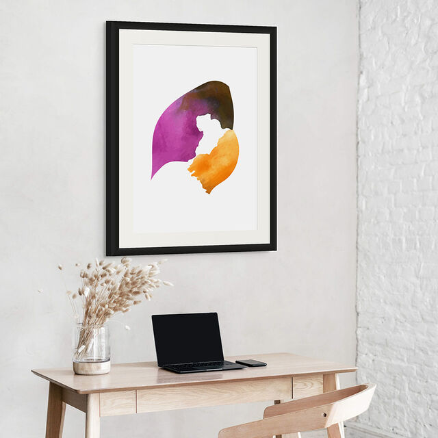 Abstract Wall Art Print - Watercolour - Zero F#cks