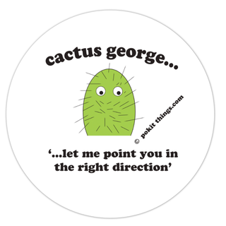 Cactus George Sticker