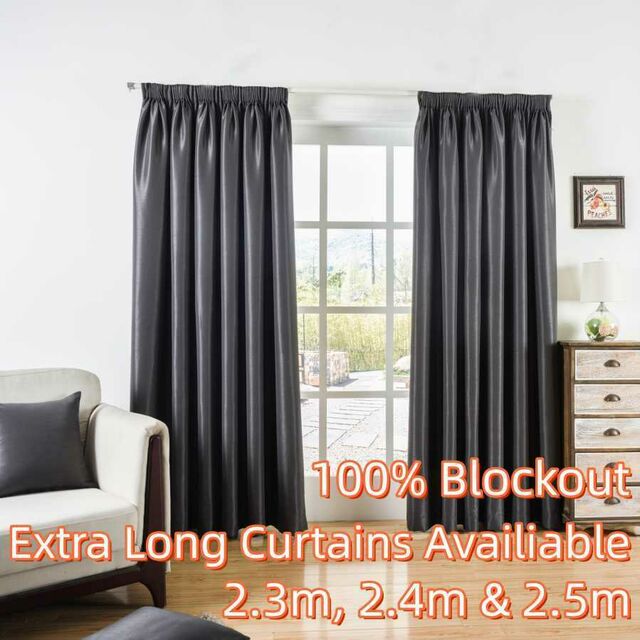 Nolight Onyx - 100% Blockout Lined Curtains