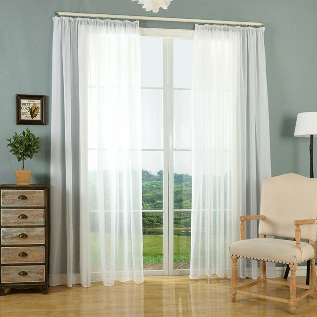 Gloria White - Readymade Sheer Curtains