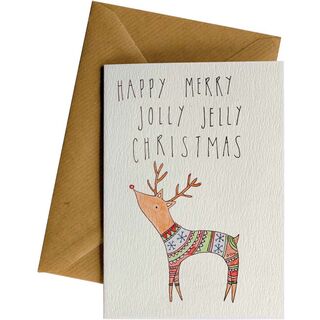 Jolly Jolly Reindeer - Christmas Card