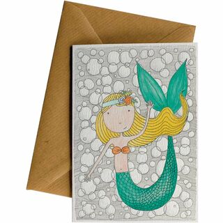 Mermaid Birthday - Kids Birthday Card