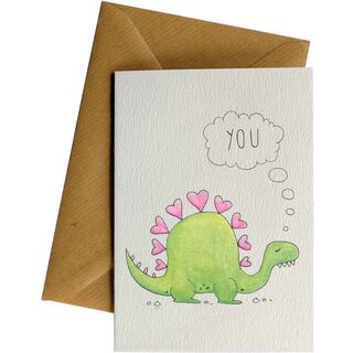 Stegosaurus You - I Care Card