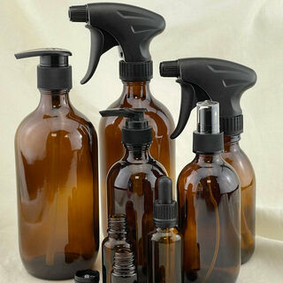 Amber Glass Re-usable Bottles