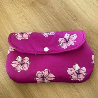 Fushia Floral pouch