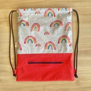 Rainbow dots, Personalised Swim Bag