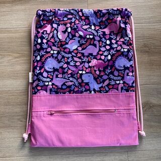 Dino pink, Personalised Swim Bag