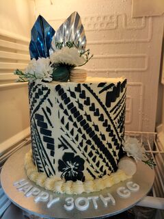 8 Inch Pacific Island Inspired Cake