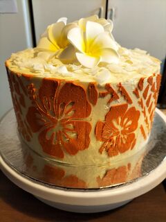 8 Inch Pacific Island Inspired Cake