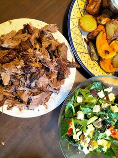 Lamb Roast with roasted vege & salad