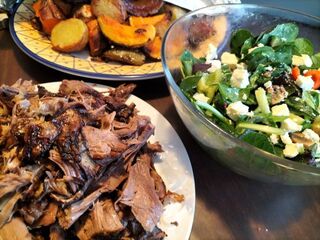 Lamb Roast with roasted vege & salad
