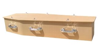 MDF Bare Wood Unbleached Calico Lining Coffin Package