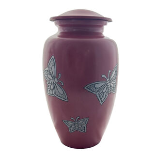 Ceramic Adult Urn - Terracotta with Butterfly