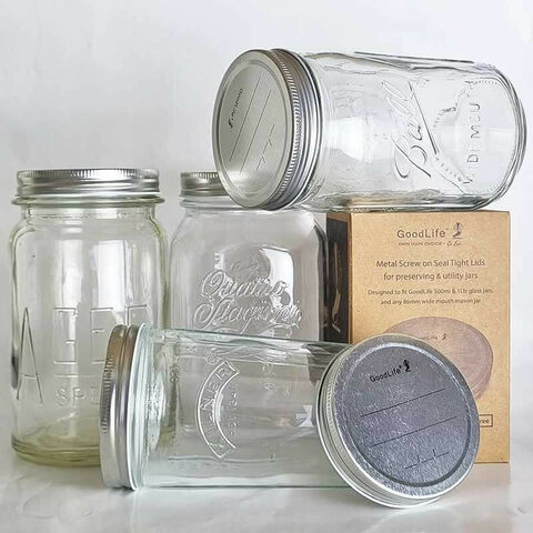 Metal Lids for preserving & utility jars - 12 Pack