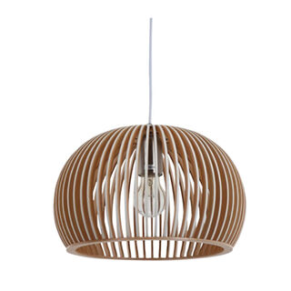 Leo Large White Wooden Light