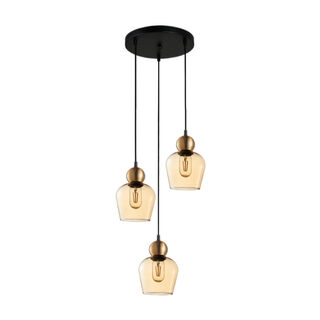 Champan Amber 3L Round Pendant