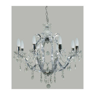 Juliette 8L Chandelier Clear Chrome
