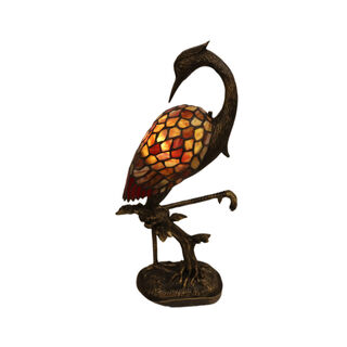 Crane Amber Leadlight