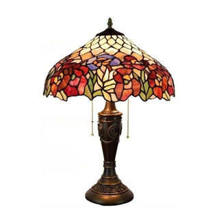 Red Floral Leadlight