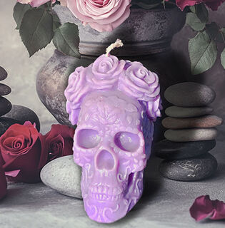 Dia De Los Muertos Calavera Candle