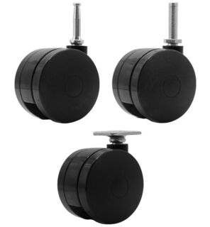 75mm Diameter Twin Wheel Castors