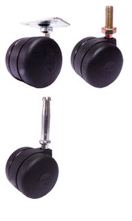 42mm Twin Wheel Castor - Select Attachment Fitting