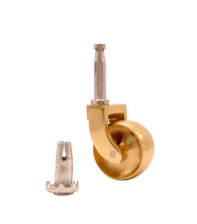 Brass Castor 38mm Wheel with Grip Neck