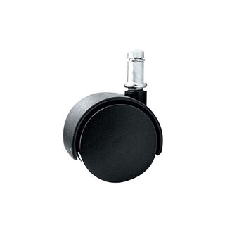 40mm Hooded Twin Wheel Castor - Circlip Fitting for Office Chairs