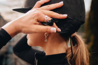 Sterling Silver Hoop Earrings with Charms