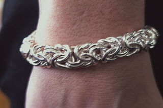 Sterling Silver Byzantine Chain Bracelet