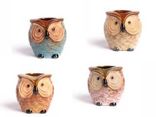 Owl planter pot