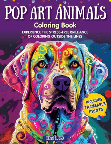 Pop Art Animals Coloring Book