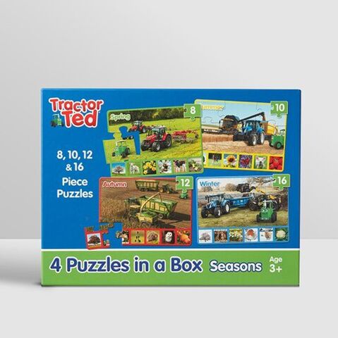 Tractor Ted Seasons 4 Puzzles In A Box