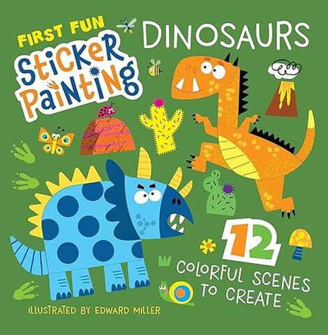 First Fun Sticker Painting: Dinosaurs