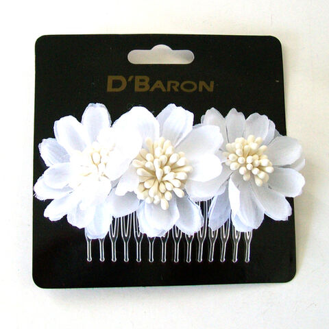 Flower Comb White