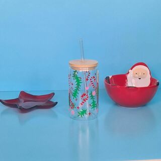 Merry Christmas Glass Cup