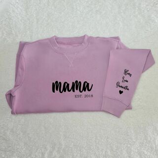 Purple Personalised Mama Sweatshirt