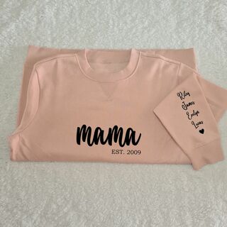 Light Pink Personalised Mama Sweatshirt