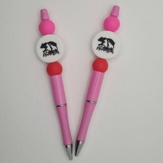 Silicone Bead Pen - Pink Mama Bear