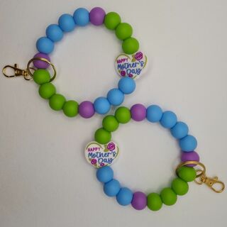 Silicone Bead Wristlet - Happy Mother's Day