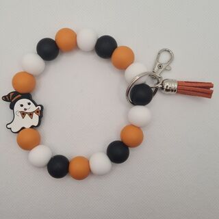 Silicone Bead Wristlet - Ghost