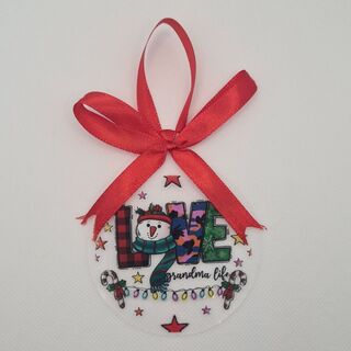 Love Grandma Life Ornament