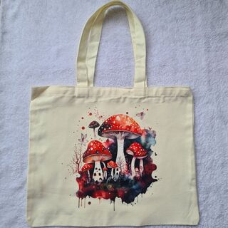 Red Mushrooms Tote Bag