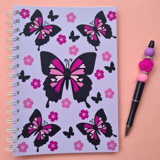 Floral Butterfly Notebook and Pen Bundle