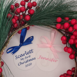 Personalised Round Acrylic Ornament