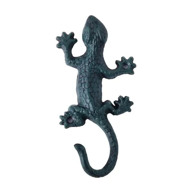 Gecko Decorative Cast Iron Hook