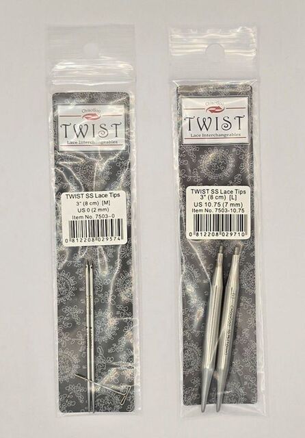 Twist Tips - Stainless Steel - 3inch/8cm