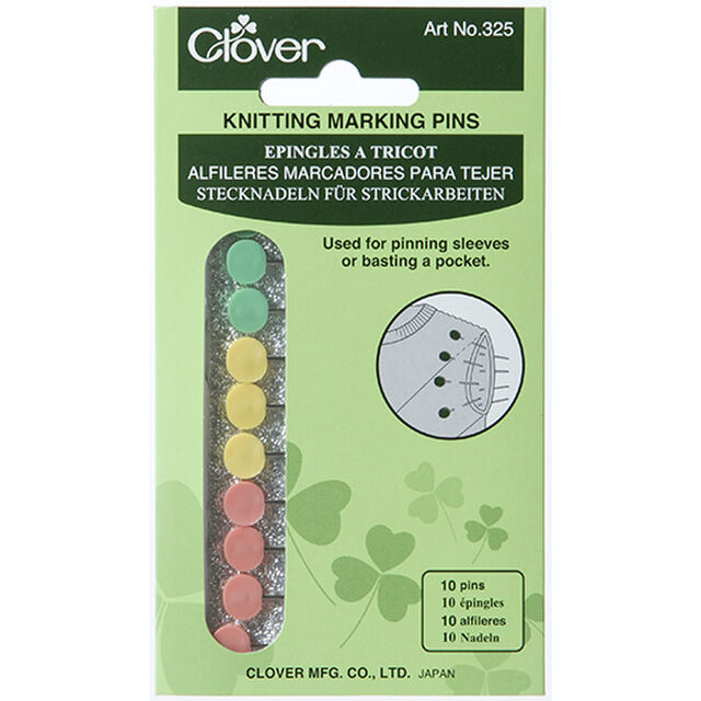 Clover Flathead Marking Pins for Knitting