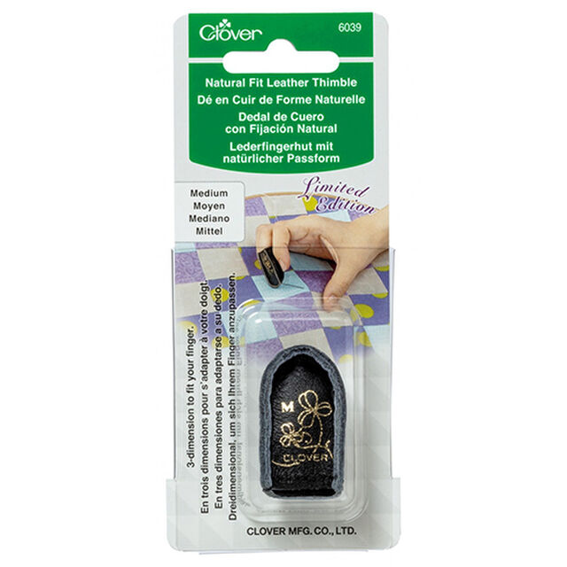 Clover Leather Thimble - Natural Fit