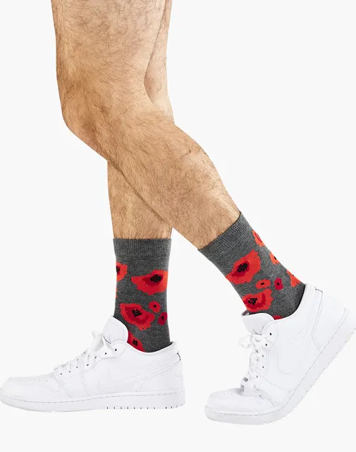 Poppies - Adult Bamboo Socks